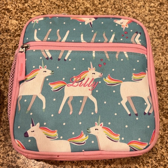 Pottery Barn Kids Unicorn Parade Small Mackenzie Backpack and Lunchbox "Lilly" - Picture 8 of 9